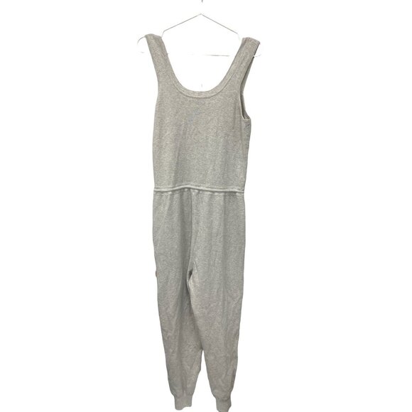 Naadam Light Grey Sleeveless Jogger Jumpsuit - Picture 4 of 4